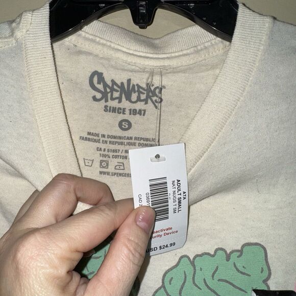 NWT Spencer's‎ T-Shirt Adult Size S Qty 2 t-Shirts Graphic Toasted, Nugs, Kisses - Picture 8 of 13